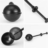 Darrahopens Tools > Other Tools > Hand Tools Flour Duster, One-Hand Operation, 304 Stainless Steel Powder Sugar Bowl Dusting Duster, Dusting Flour Sieve，Black