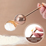 Darrahopens Tools > Other Tools > Hand Tools Flour Duster, One-Hand Operation, 304 Stainless Steel Powder Sugar Bowl Dusting Duster, Dusting Flour Sieve,Brown