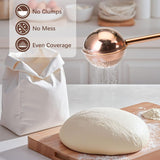 Darrahopens Tools > Other Tools > Hand Tools Flour Duster, One-Hand Operation, 304 Stainless Steel Powder Sugar Bowl Dusting Duster, Dusting Flour Sieve,Brown