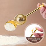 Darrahopens Tools > Other Tools > Hand Tools Flour Duster, One-Hand Operation, 304 Stainless Steel Powdered Sugar Bowl Duster, Dusting Flour Sieve, Gift Wrapping, Gold