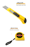 Darrahopens Tools > Other Tools > Hand Tools Green 8 Piece Set -Multi-Purpose Home & Car Tool Kit -  Durable Blow-Molded Case, Utility Knife, Tape Measure, Pliers, Hammer, Screwdrivers, Allen Keys - Compact Emergency Repair Set for DIY and Auto Maintenance