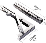 Darrahopens Tools > Other Tools > Hand Tools Heavy-Duty Foldable Wall Shelf Brackets – 2-Pack 304 Stainless Steel Triangular Supports with One-Click Release, 550 lb Capacity Each, for Kitchen, Garage, RV & Home; Includes Mounting Hardware (14Inch,Silver)