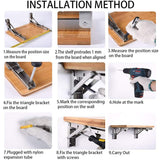 Darrahopens Tools > Other Tools > Hand Tools Heavy-Duty Foldable Wall Shelf Brackets – 2-Pack 304 Stainless Steel Triangular Supports with One-Click Release, 550 lb Capacity Each, for Kitchen, Garage, RV & Home; Includes Mounting Hardware (14Inch,Silver)