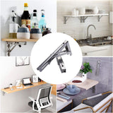 Darrahopens Tools > Other Tools > Hand Tools Heavy-Duty Foldable Wall Shelf Brackets – 2-Pack 304 Stainless Steel Triangular Supports with One-Click Release, 550 lb Capacity Each, for Kitchen, Garage, RV & Home; Includes Mounting Hardware (8Inch,Silver)