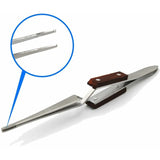 Darrahopens Tools > Other Tools > Hand Tools Industrial Precision Welding Tweezers With Fiber Handle Cross Tweezer Fine Tip Straight Stainless Steel For Electronic