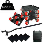 Large Furniture-Dolly-Furniture-Movers with-5-Wheels, Furniture Sliders Lifters Tool Set for Moving Heavy Duty, Furniture Dollies - Black-red In Australia - Darrahopens