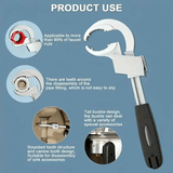 Darrahopens Tools > Other Tools > Hand Tools Large-Open Adjustable Basin Wrench, 3-Head Interchangeable Tight-Space Plumbing Tool, Aluminum Alloy Anti-Slip Home Maintenance Tool（Red handle）
