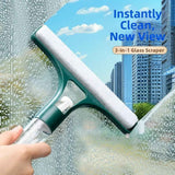 Darrahopens Tools > Other Tools > Hand Tools Light Green 2-in-1 for  Window Squeegee with Built-in Sprayer, Silicone Glass Cleaner Scraper with Sponge Wiper Shower Mirrors Cars, Streak- Cleaning Tool. In Australia - Darrahopens