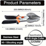 Darrahopens Tools > Other Tools > Hand Tools Multi-Angle Cutting Shear, Woodworking Precision Tool, 135-Degree Adjustable, Imported Steel, DIY & Trim Finishing Tool
