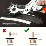 Darrahopens Tools > Other Tools > Hand Tools Multi-Size Leather Belt Eyelet Hole Punch Puncher Plier Revolving Handcraft Tool