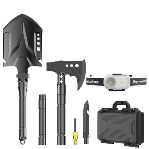 Darrahopens Tools > Other Tools > Hand Tools multifunctional entrenching shovel, axe set, outdoor camping, folding shovel, vehicle mounted tool, emergency kit, Australian outback, hiking tool, digging axe, bushcraft gear - Black - Size 7SD14-25JD In Australia - Darrahopens