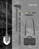 Darrahopens Tools > Other Tools > Hand Tools multifunctional entrenching shovel, axe set, outdoor camping, folding shovel, vehicle mounted tool, emergency kit, Australian outback, hiking tool, digging axe, bushcraft gear - Black - Size 7SD14-25JD In Australia - Darrahopens