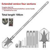 Darrahopens Tools > Other Tools > Hand Tools multifunctional military shovel, outdoor folding shovel, survival gear, heavy-duty spade, camping tool, hiking shovel, Australian outdoor gear, detachable shovel, emergency tool - Silver - Size 112CM In Australia - Darrahopens