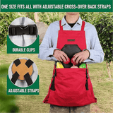 Darrahopens Tools > Other Tools > Hand Tools Oxford Cloth Multifunctional Gardening Apron, Thickened Durable Lightweight Large Pocket, Back Cross Straps Unisex（red)