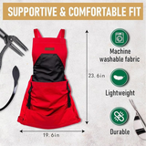 Darrahopens Tools > Other Tools > Hand Tools Oxford Cloth Multifunctional Gardening Apron, Thickened Durable Lightweight Large Pocket, Back Cross Straps Unisex（red)