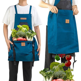 Darrahopens Tools > Other Tools > Hand Tools Oxford Cloth Waterproof Gardening Apron, Large Capacity Kangaroo Pocket, Cross Back Straps Comfortable, Great Helper for Picking and Weeding(pitch green)