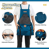 Darrahopens Tools > Other Tools > Hand Tools Oxford Cloth Waterproof Gardening Apron, Large Capacity Kangaroo Pocket, Cross Back Straps Comfortable, Great Helper for Picking and Weeding(pitch green)