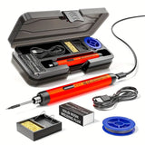 Darrahopens Tools > Other Tools > Hand Tools Red Portable Cordless Soldering Iron Kit 5V 8W USB Rechargeable - 3 Temperature Settings, Fast Heating Mini Soldering Tool for Circuit Boards, Electronics Repair, Wiring and DIY Projects In Australia - Darrahopens