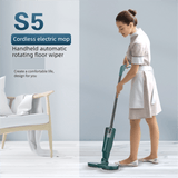 Darrahopens Tools > Other Tools > Hand Tools S5 White  Cordless Electric Spin Mop with Spray Function USB Rechargeable Floor Cleaner - Dual Rotating Mop Heads, Wet and Dry Cleaning, Lightweight Home Cleaning Solution for Hard Floors
