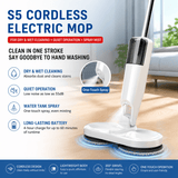 Darrahopens Tools > Other Tools > Hand Tools S5 White  Cordless Electric Spin Mop with Spray Function USB Rechargeable Floor Cleaner - Dual Rotating Mop Heads, Wet and Dry Cleaning, Lightweight Home Cleaning Solution for Hard Floors