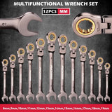 Darrahopens Tools > Other Tools > Hand Tools SEDY 12Pc Metric Flexible Ratchet Spanner Combination Spanner Magnetic Organizer In Australia - Darrahopens