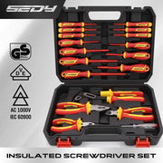 Darrahopens Tools > Other Tools > Hand Tools SEDY 18Pcs 1000V Insulated Electrician Tool Set Magnetic Screwdriver Pliers Kit In Australia - Darrahopens