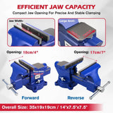 Darrahopens Tools > Other Tools > Hand Tools SEDY 6" Bench Vise Heavy Duty Workbench Clamp Anvil 360° Swivel Base Jaw Pads
