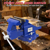 Darrahopens Tools > Other Tools > Hand Tools SEDY 6" Bench Vise Heavy Duty Workbench Clamp Anvil 360° Swivel Base Jaw Pads