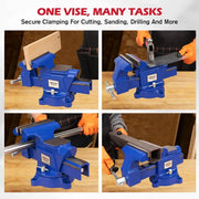 Darrahopens Tools > Other Tools > Hand Tools SEDY 6" Bench Vise Heavy Duty Workbench Clamp Anvil 360° Swivel Base Jaw Pads