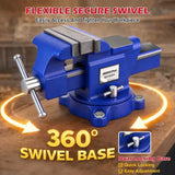 Darrahopens Tools > Other Tools > Hand Tools SEDY 6" Bench Vise Heavy Duty Workbench Clamp Anvil 360° Swivel Base Jaw Pads