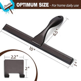 Darrahopens Tools > Other Tools > Hand Tools Silver Stainless Steel Glass Squeegee for Car Windshield & Countertop - 10 inch Hydrophobic Window Cleaner and Squeegee Blade with Adhesive Holder Hook & 4 Replacement Silicone Blades