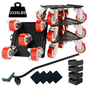 Darrahopens Tools > Other Tools > Hand Tools Small Furniture-Dolly-Furniture-Movers with-5-Wheels, Furniture Sliders Lifters Tool Set for Moving Heavy Duty, Furniture Dollies - Black-red In Australia - Darrahopens