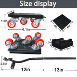 Darrahopens Tools > Other Tools > Hand Tools Small Furniture-Dolly-Furniture-Movers with-5-Wheels, Furniture Sliders Lifters Tool Set for Moving Heavy Duty, Furniture Dollies - Black-red In Australia - Darrahopens