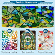 Darrahopens Tools > Other Tools > Hand Tools Stained glass grinder,4200r/min Glass grinder,with 5 Sizes Diamond Bits Automatic Water Filling Function, 5/8"+1"+3 Bits Included, For Beginners, Glass Processing Arts & Decoration