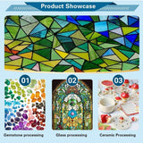 Darrahopens Tools > Other Tools > Hand Tools Stained glass grinder,4200r/min Glass grinder,with 5 Sizes Diamond Bits Automatic Water Filling Function, 5/8"+1"+3 Bits Included, For Beginners, Glass Processing Arts & Decoration