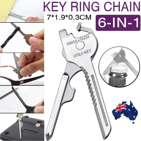 Darrahopens Tools > Other Tools > Hand Tools Utili-Key 6 in 1 Key Ring Chain Multi-tool Pocket Knife Screwdriver Swiss Tech