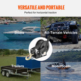 Darrahopens Tools > Other Tools > Hand Tools VEVOR Hand Winch, 907.1 kg Pulling Capacity, Boat Trailer Winch Heavy Duty Rope Crank with 7 m Polyester Strap and Two-Way Ratchet, Manual Operated Hand Crank Winch for Trailer, Boat or ATV Towing