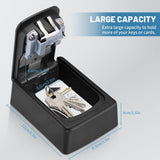 Darrahopens Tools > Other Tools > Hand Tools Wall-mounted Key Lock Box, Outdoor 4-Digit Weatherproof Lock Box, Large Capacity Lock Box for 5 Keys, Key Safe Storage Box, Indoor & Outdoor Garage Resettable Combination Lock Box
