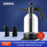 Darrahopens Tools > Other Tools > Hand Tools White 2L Handheld Car Wash Foam Sprayer Pump Action Pressure Cannon with 2 Nozzles for Auto Detailing and Garden Watering Heavy Duty 55 Degree Fan Spray