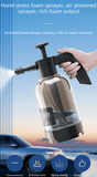 Darrahopens Tools > Other Tools > Hand Tools White 2L Handheld Car Wash Foam Sprayer Pump Action Pressure Cannon with 2 Nozzles for Auto Detailing and Garden Watering Heavy Duty 55 Degree Fan Spray