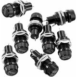 Darrahopens Tools > Other Tools > Power & Electrical Supplies 10 pcs 5 X 20Mm Fuse Holder Ac 10A 250V Black Screw Cap Fuse Holder, Panel Mount Screw Cap Fuse Holder