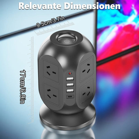 Darrahopens Tools > Other Tools > Power & Electrical Supplies 12-in-1 Tower Power Strip with USB