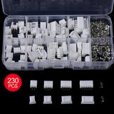 Darrahopens Tools > Other Tools > Power & Electrical Supplies 230PCS/Box XH 2.54 2p 3p 4p 5pin 2.54mm Pitch Terminal Kit JST Connector C3
