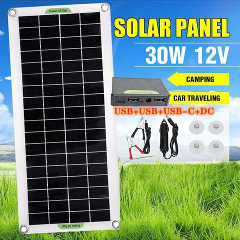 Darrahopens Tools > Other Tools > Power & Electrical Supplies 30W Usb Solar Panel Kit Battery Charger Controller Caravan Boat Outdoor Camping