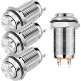 Darrahopens Tools > Other Tools > Power & Electrical Supplies 4 pcs 12Mm 3A 12V/24V/125V/250V Ac Self-Locking Waterproof Push Button Switch Nickel Plated Copper On Off Push Button