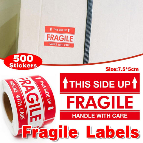 Darrahopens Tools > Other Tools > Power & Electrical Supplies 500pcs Fragile Stickers Careful Warning Labels for Packaging Protection