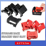 Darrahopens Tools > Other Tools > Power & Electrical Supplies 5Pcs Battery Mount Holder Stand For Milwaukee M18 18V Tool Battery Accessories - Black