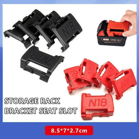 Darrahopens Tools > Other Tools > Power & Electrical Supplies 5Pcs Battery Mount Holder Stand For Milwaukee M18 18V Tool Battery Accessories - Black