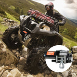 Darrahopens Tools > Other Tools > Power & Electrical Supplies VEVOR Electric Winch, 1361 kg Line Pull Capacity, 12V DC ATV/UTV Winch with Φ0.5 x 1188.7 cm 7 Strands Steel Cable Roller Fairlead Wired Remote Control, IP55 Waterproof for Towing UTV ATV Off-Road