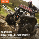 Darrahopens Tools > Other Tools > Power & Electrical Supplies VEVOR Electric Winch, 1361 kg Line Pull Capacity, 12V DC ATV/UTV Winch with Φ0.5 x 1188.7 cm 7 Strands Steel Cable Roller Fairlead Wired Remote Control, IP55 Waterproof for Towing UTV ATV Off-Road